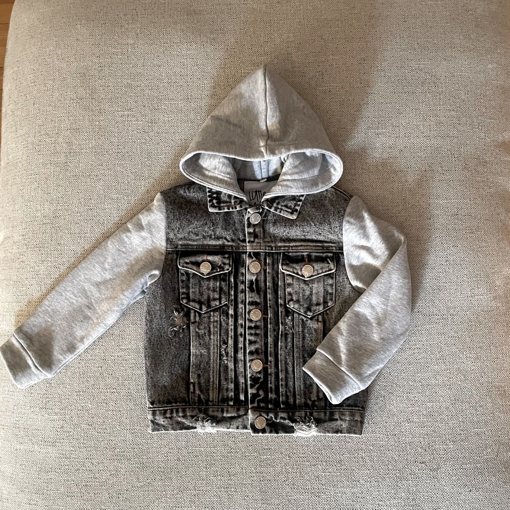 Little & Loved hooded denim jacket